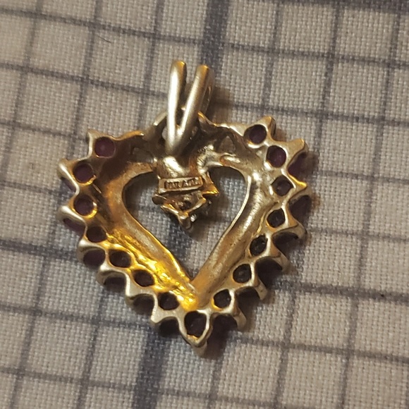 Gold, ruby and diamond pendant - Picture 2 of 2